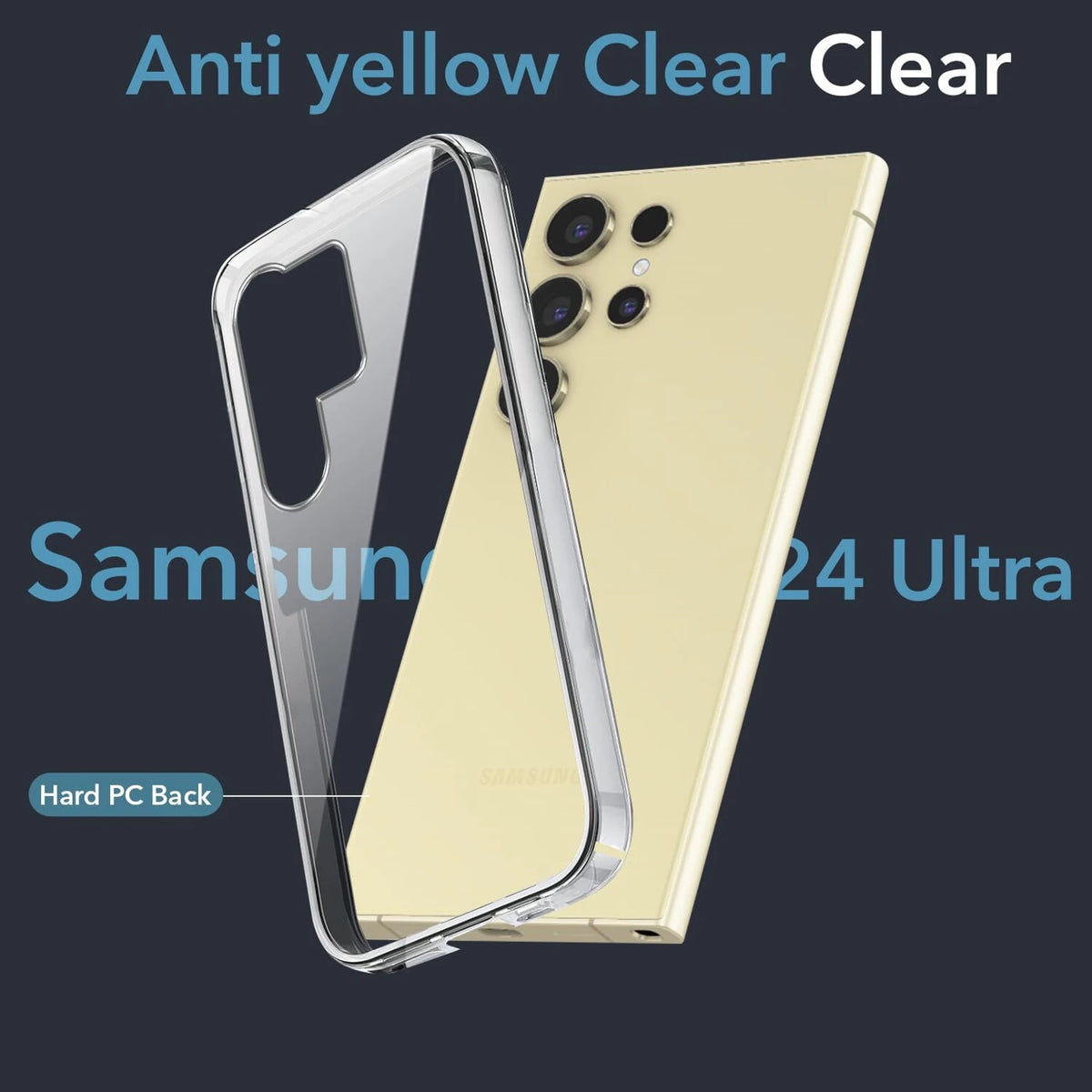 Crystal Clear Anti-Yellow Case for Samsung