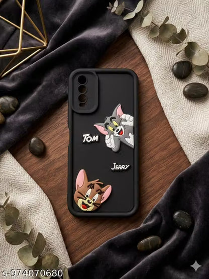 Tom and Jerry Designer Silicone back Cover hand grip (All Models)