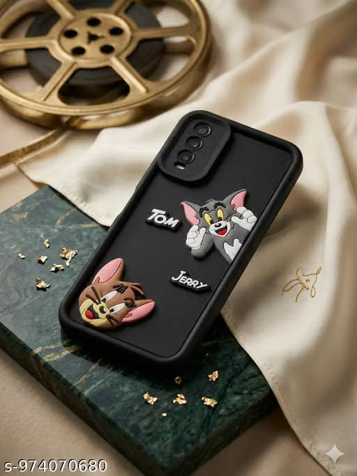 Tom and Jerry Designer Silicone back Cover hand grip (All Models)