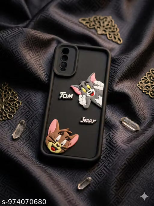 Tom and Jerry Designer Silicone back Cover hand grip (All Models)