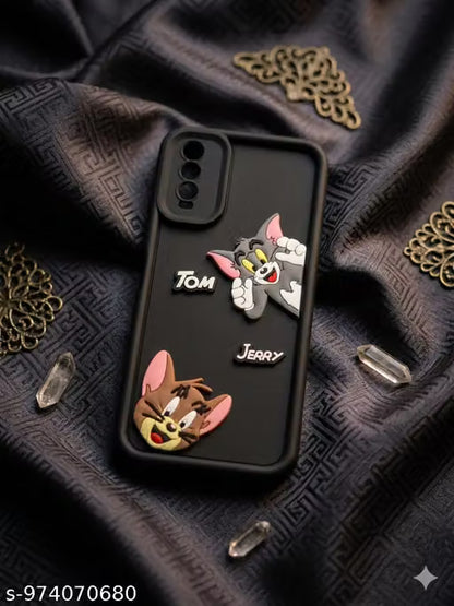 Tom and Jerry Designer Silicone back Cover hand grip (All Models)